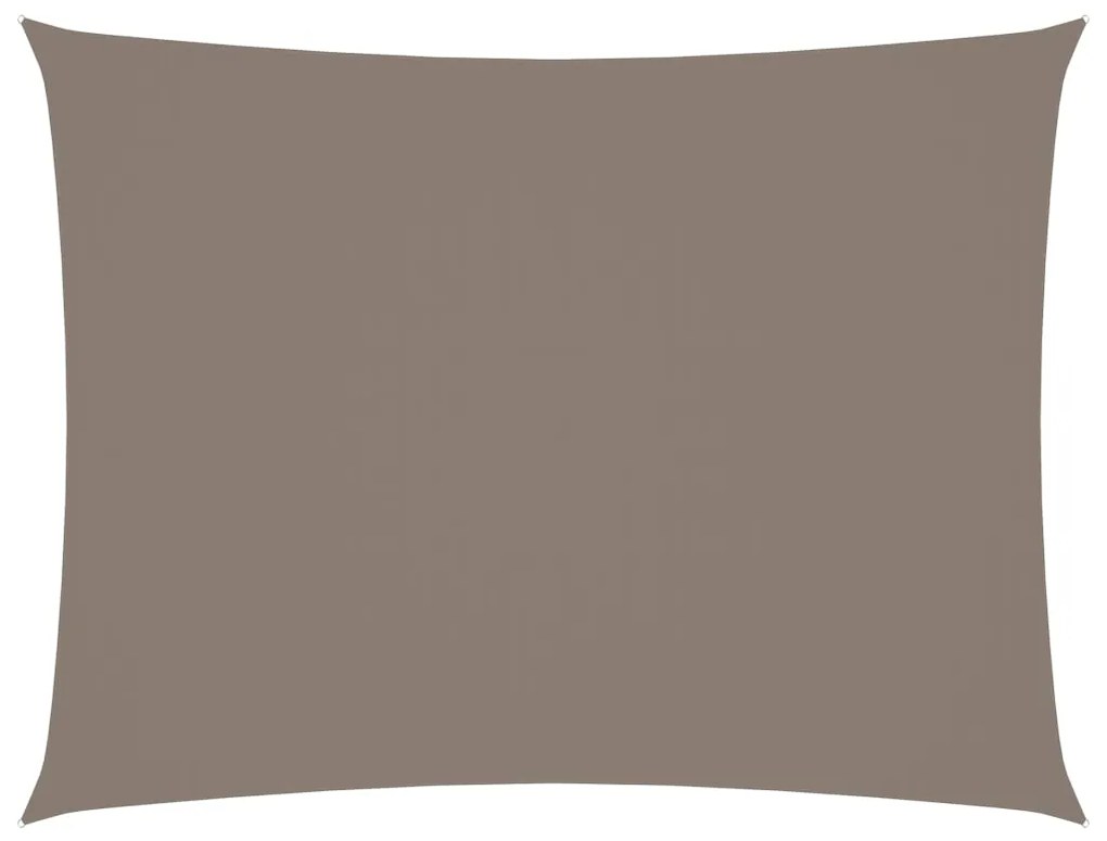 Para-sol tecido oxford retangular 6x8 m cinzento-acastanhado