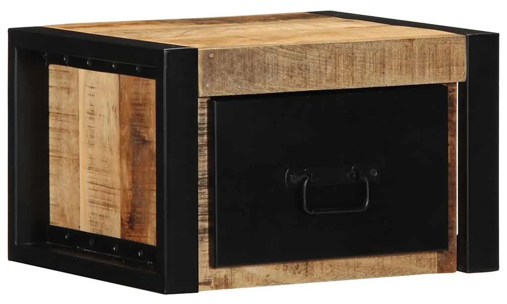 Mesa de cabeceira 40x35x25 cm madeira maciça manga áspera