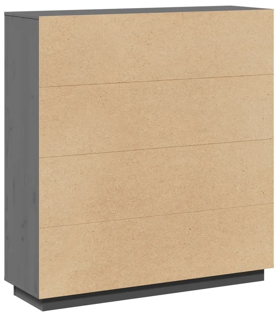 Aparador alto 110,5x35x117 cm pinho maciço cinza