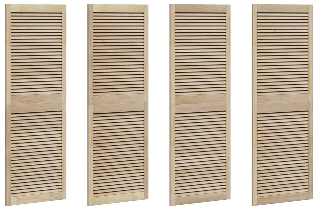 vidaXL Porta de Armário com porta 4 pcs Natural 140.5 x 2 x 59.5 cm