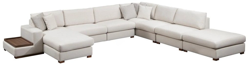 Sofá de Canto Loop - Branco - 374 x 428 x 85 cm