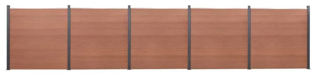 Conjunto de painéis de vedação 872x186 cm WPC castanho