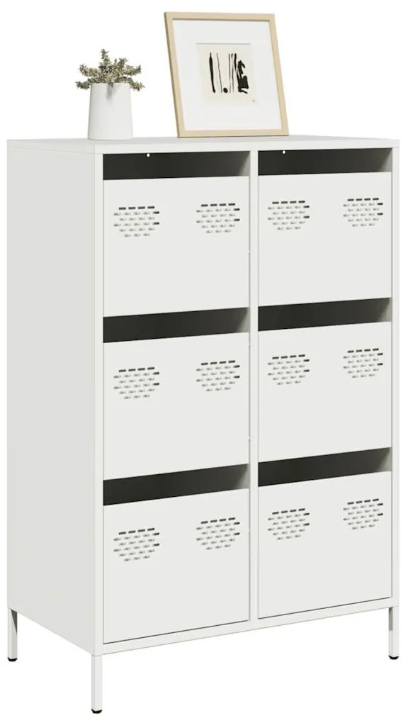 Móvel alto 68x39x101,5 cm aço branco