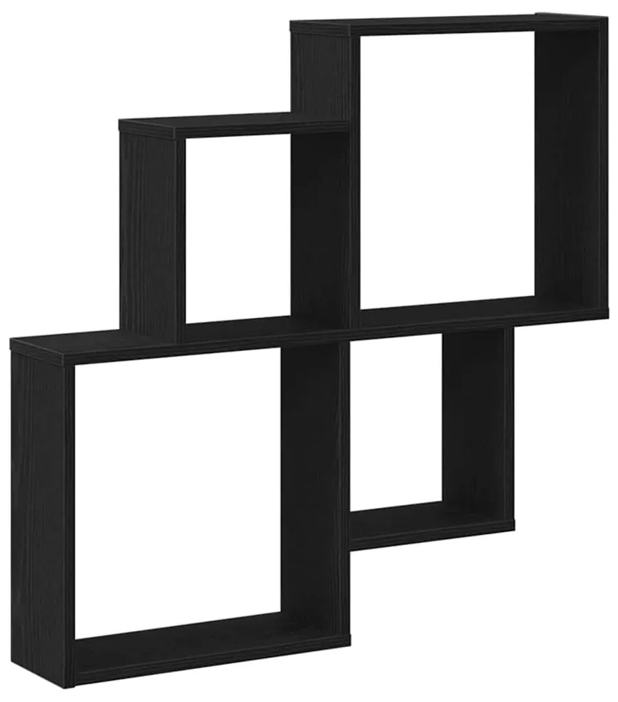 Armário de Parede vidaXL Carvalho Preto 80x15x78,5 cm Madeira Revestid