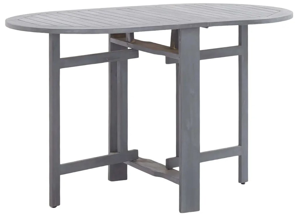 46325 vidaXL Mesa de jardim 120x70x74 cm madeira de acácia maciça cinzento
