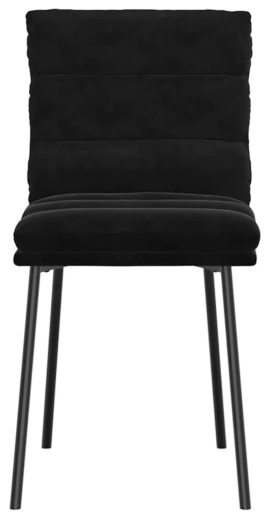 Cadeiras de jantar 4 pcs veludo preto