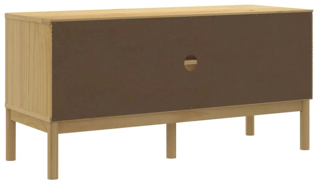 Móvel de TV FLORO 114x43x55 cm pinho maciço castanho mel