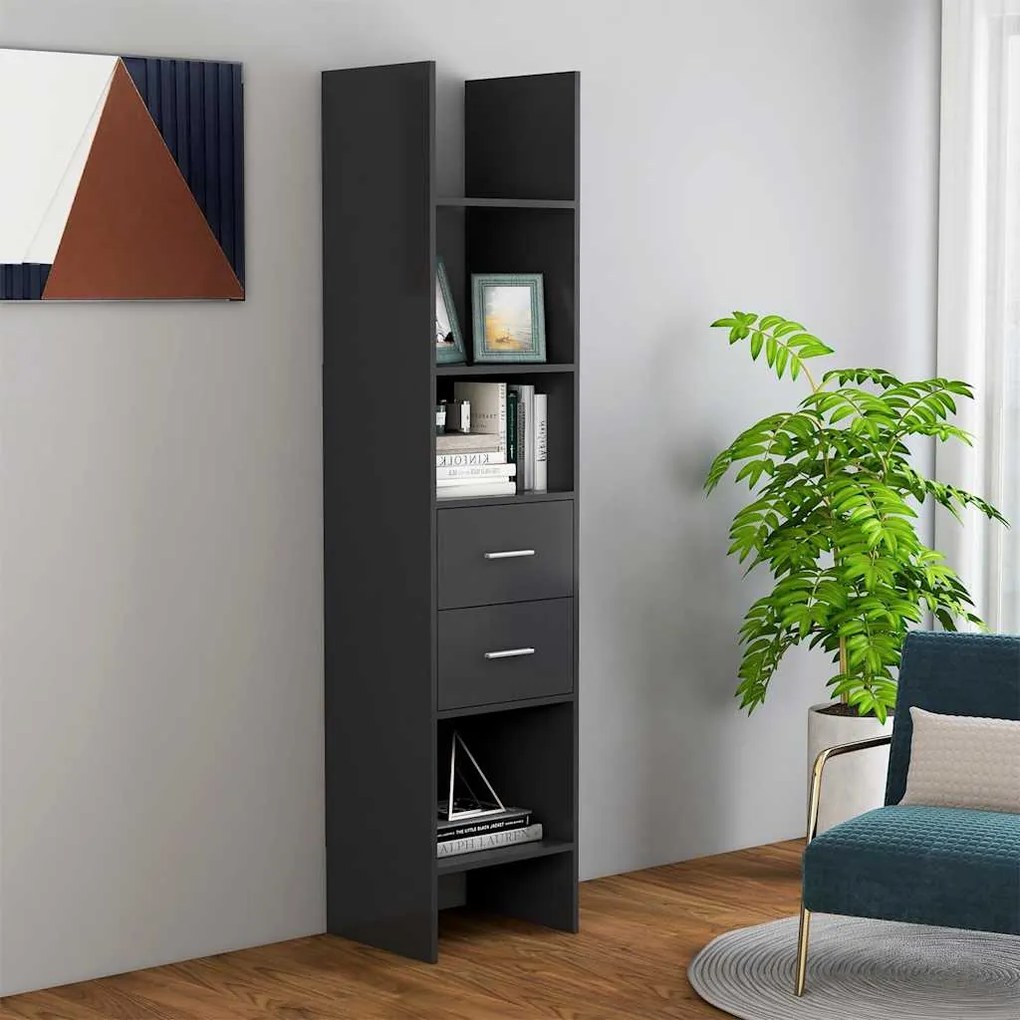 vidaXL Estante 40x35x180 cm contraplacado cinzento