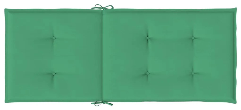 Almofadões para cadeiras altas de jardim 2 pcs tecido verde