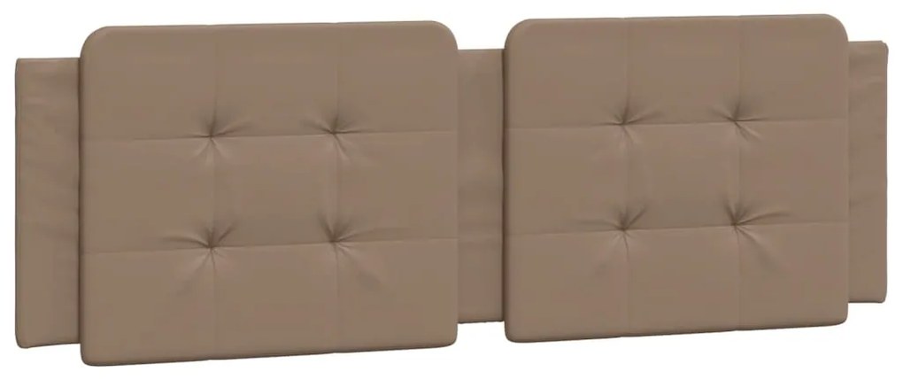 Estrutura cama cabeceira 160x200 cm couro artificial cappuccino