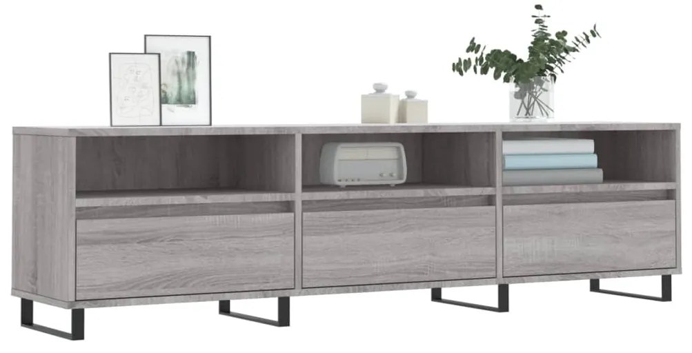 Móvel de TV 150x30x44,5 cm derivados de madeira cinzento sonoma