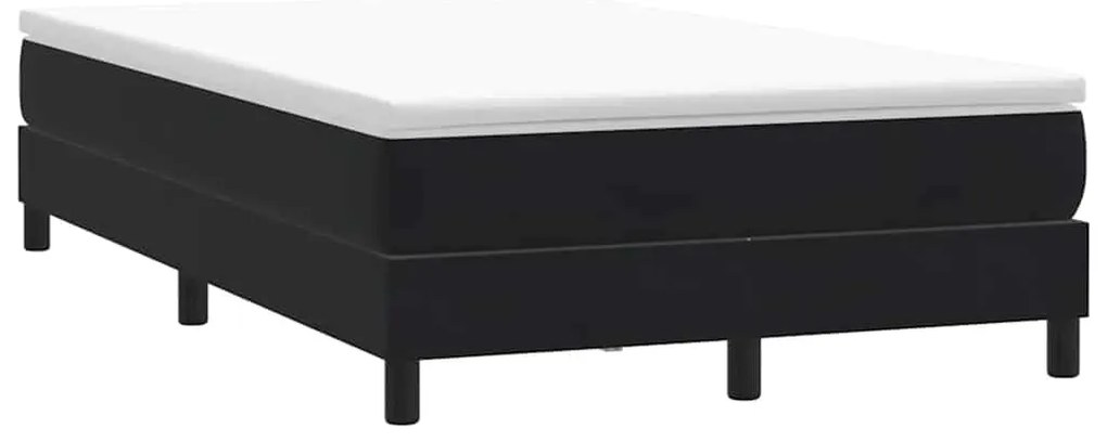 vidaXL Box Cama de mola sem colchão preto 120x210 cm Veludo
