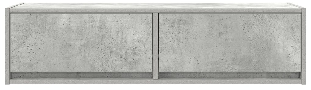 Armário para TV Cinza Concreto 100x31x25,5 cm Madeira Engenharia