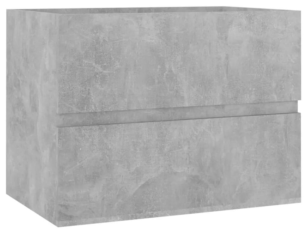 Armário lavatório 60x38,5x45 cm contraplacado cinzento cimento