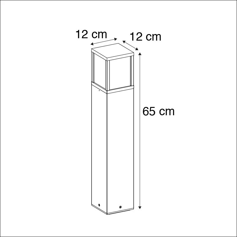 Candeeiro de pé moderno para exterior antracite IP54 de 65 cm - Zaandam Moderno