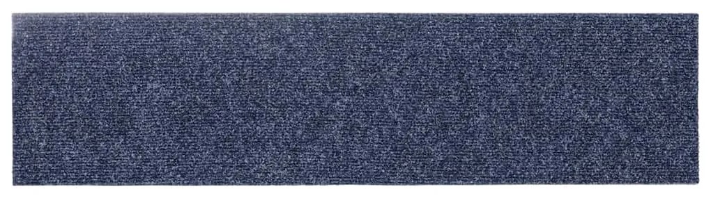 Tapetes escada adesivos retangulares 15 pcs 76x20cm cinza/azul