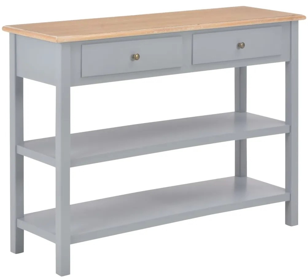 280030 vidaXL Aparador 110x35x80 cm MDF cinzento