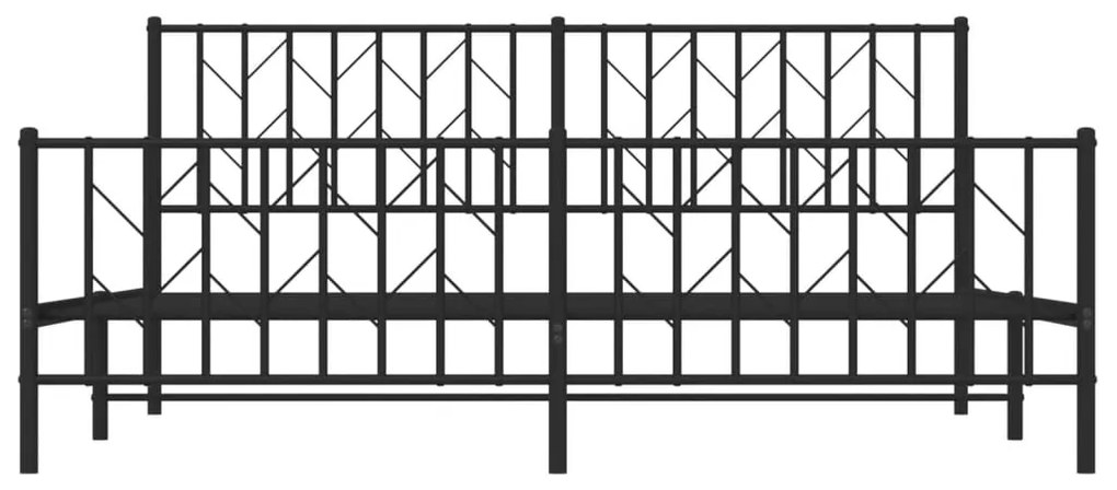Estrutura de cama sem colchão com pés 180x200 cm preto