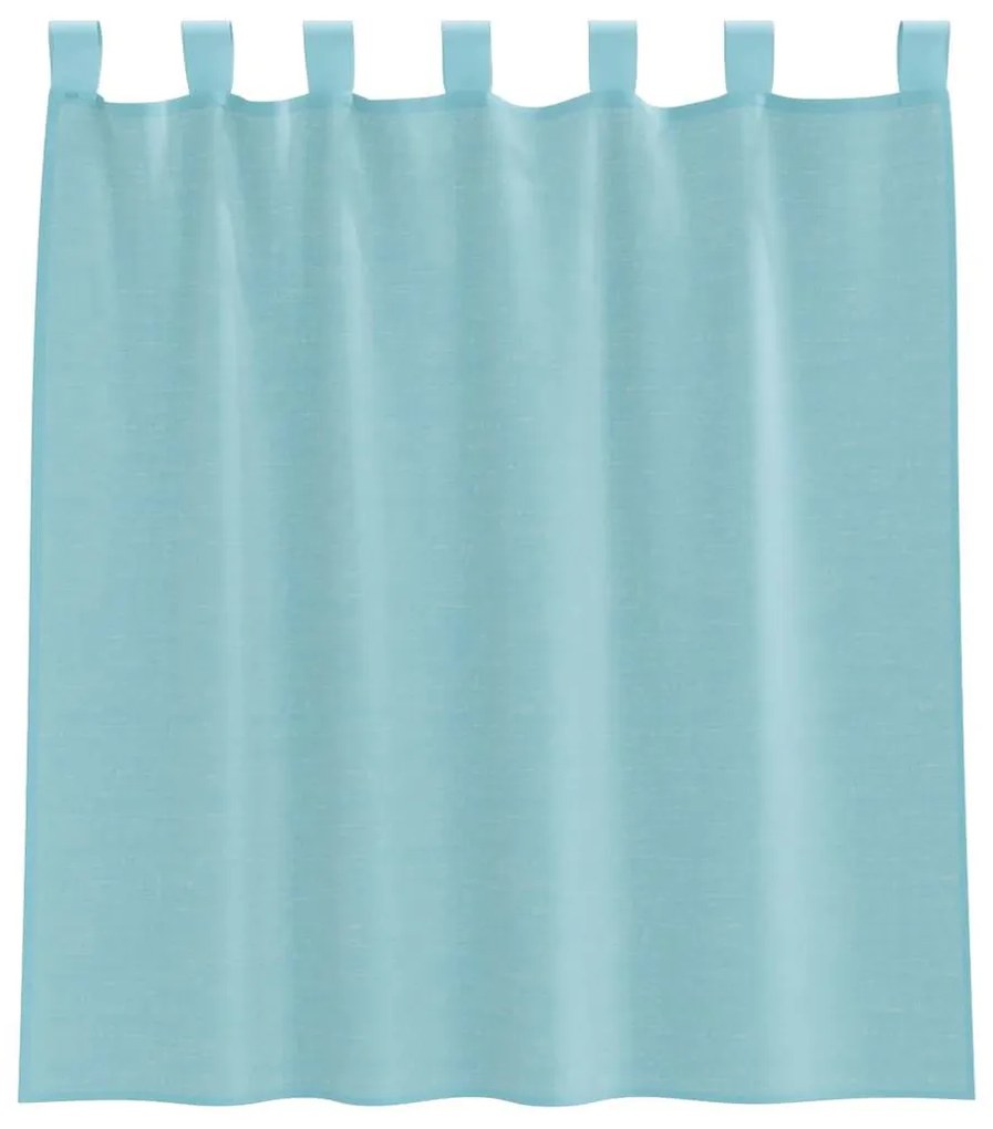 Cortinas de voile com laços 2 pcs turquesa 140x140 cm
