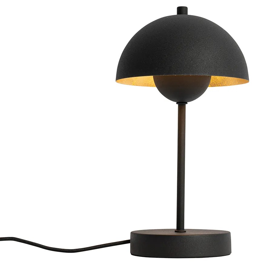 Candeeiro de mesa retro preto com dourado - Magnax Mini Retro