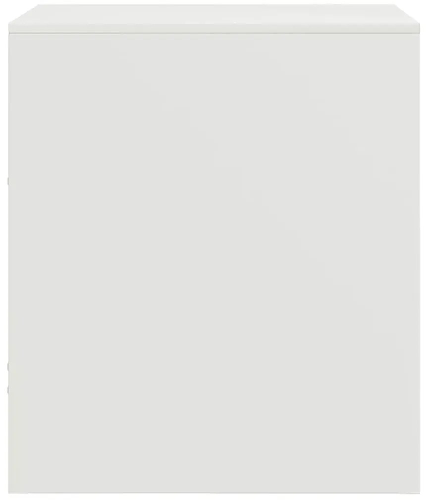 Mesas de cabeceira 2 pcs 34,5x39x44 cm aço branco