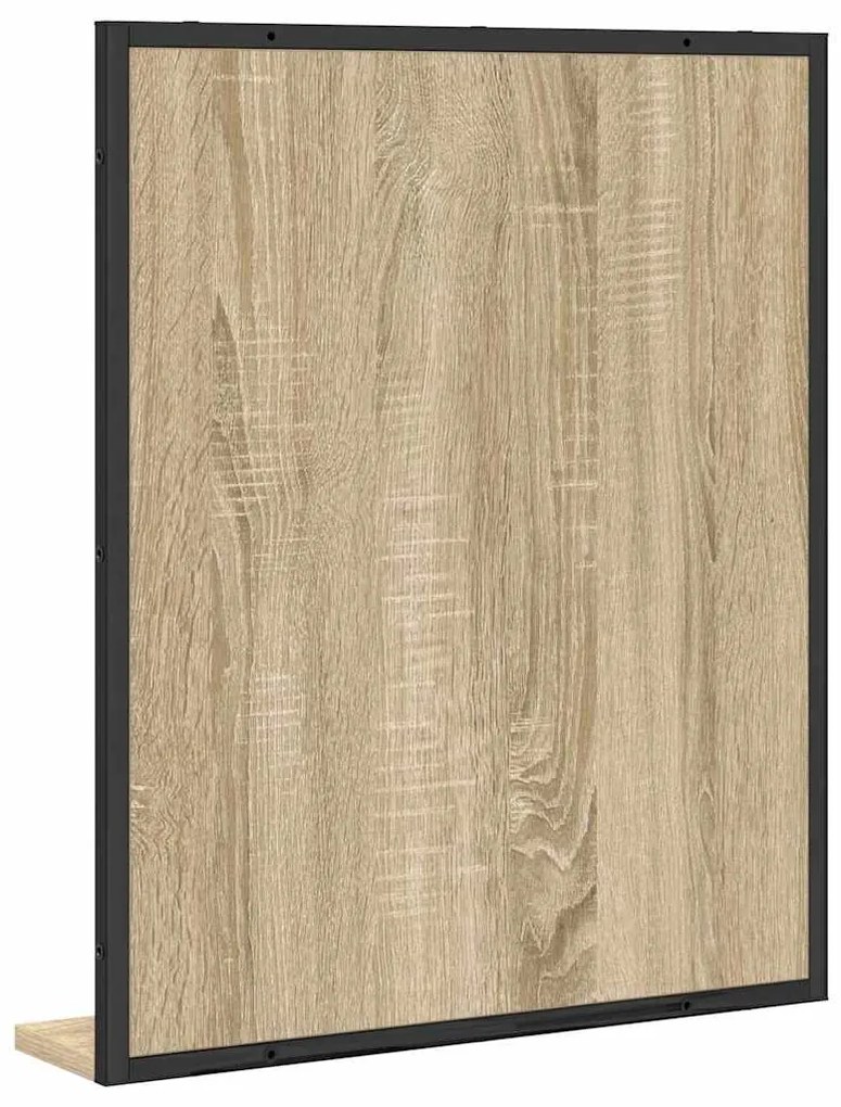 Espelho de Banheiro vidaXL com Prateleira Carvalho Sonoma 50x12x60 cm