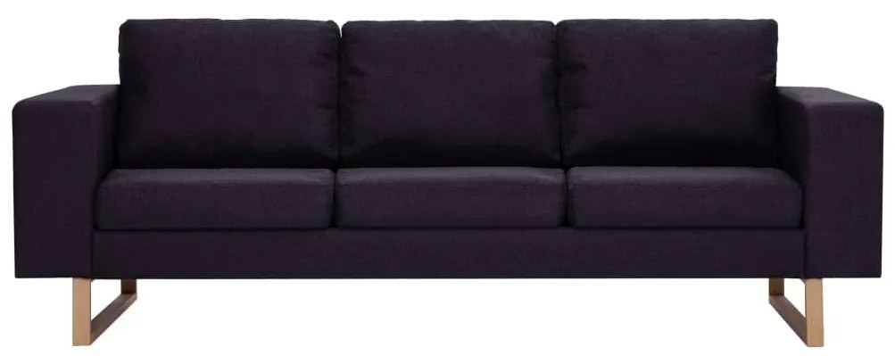 2 pcs conjunto de sofás tecido preto