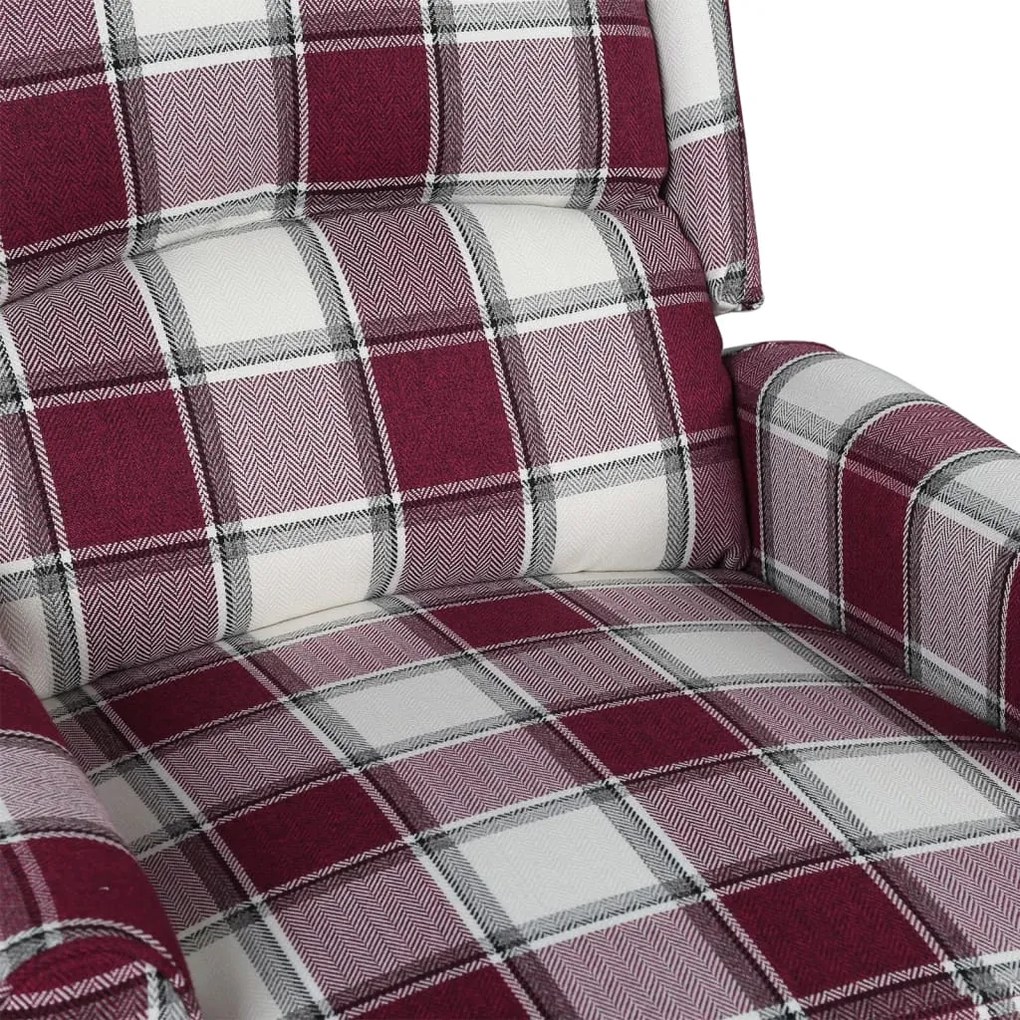 Poltrona de massagens reclinável tecido vermelho