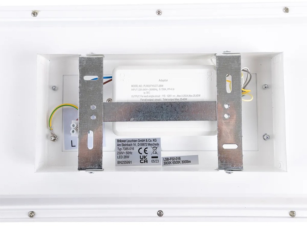 Painel LED inteligente branco 100 cm com LED Dim to Warm - Tatum Moderno