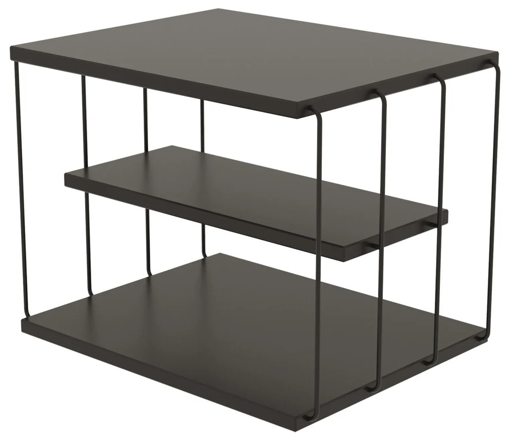 Mesa de Apoio Lifon – Antracite e Preto – 50 cm x 33 cm x 40 cm
