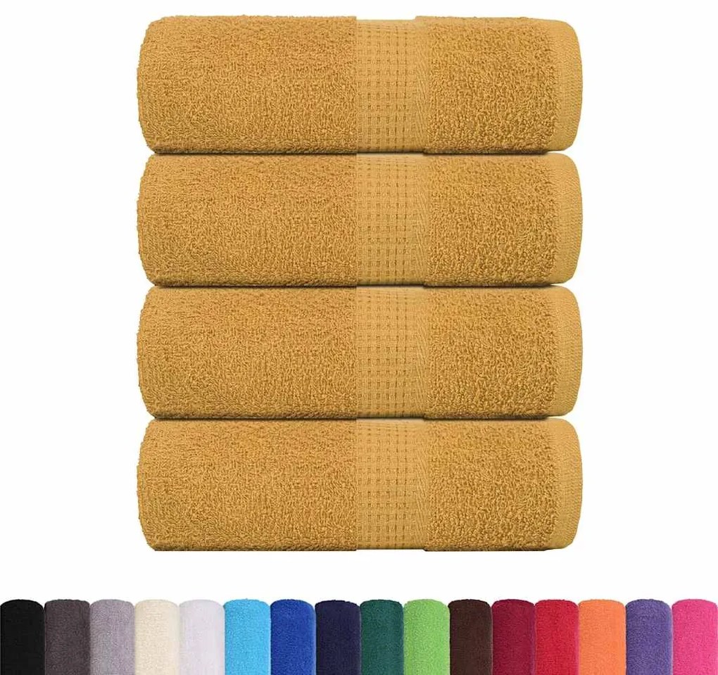 Toalhas de bidé 4 pcs 30x50 cm 360 gsm 100% algodão ouro