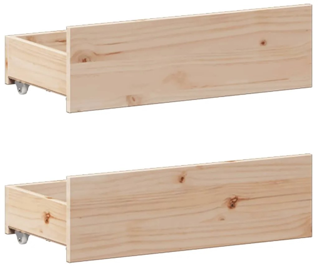 Cama com estante sem colchão 140x190 cm pinho maciço