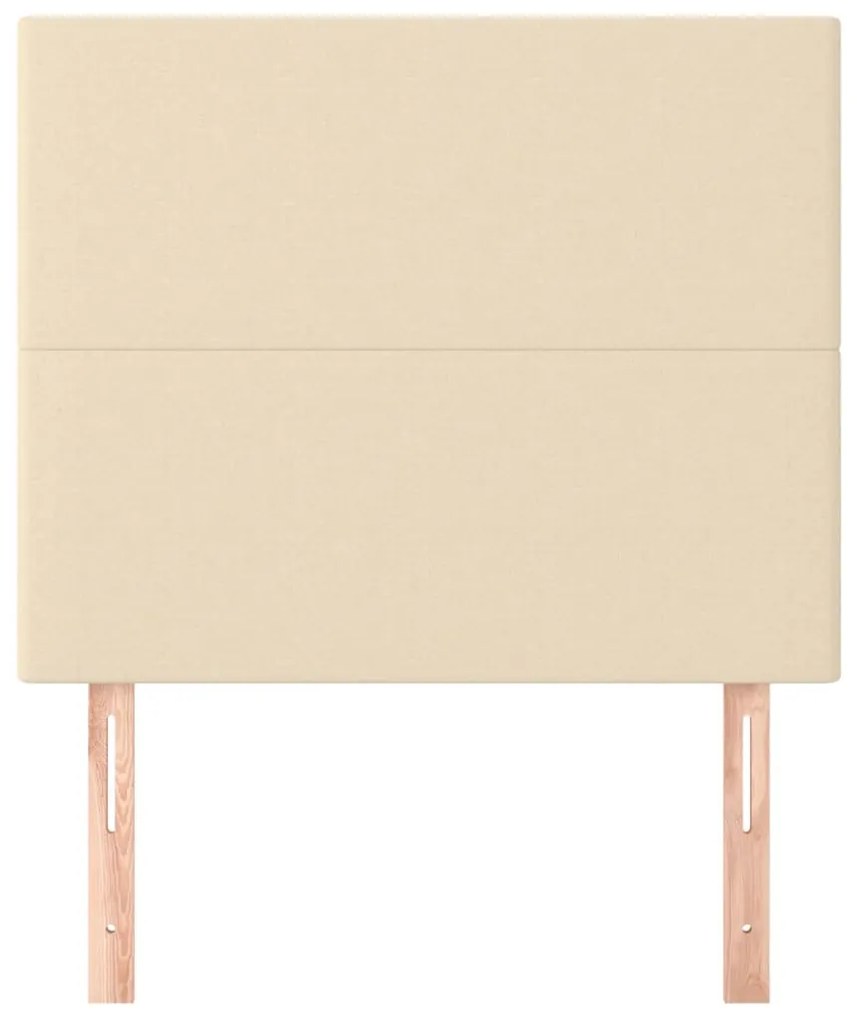 Cabeceira de cama 2 pcs tecido 90x5x78/88 cm creme
