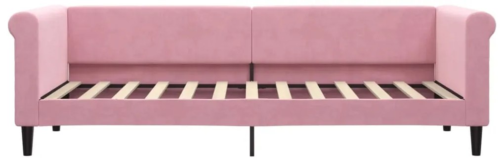 Sofá-cama 80x200 cm veludo rosa