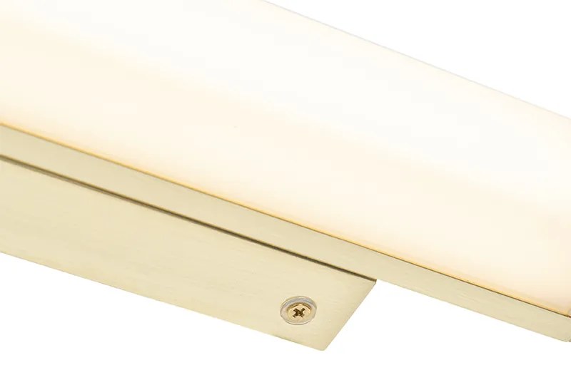 Candeeiro de parede para casa de banho em latão 32 cm com LED IP44 - Cascada