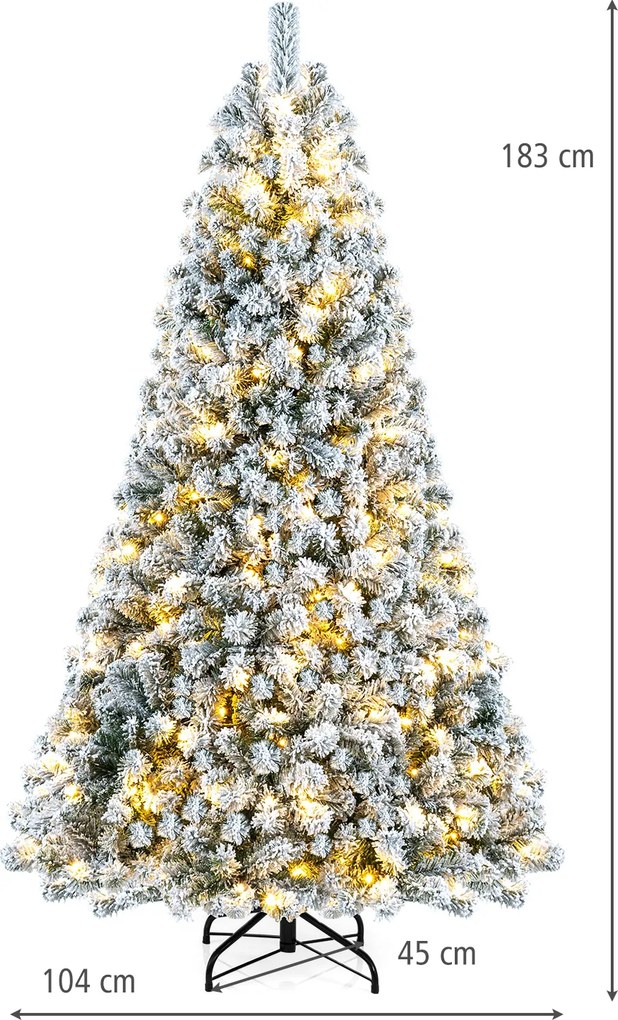 Árvore de Natal Artificial Altura: 183, Efeito Nevado, Verde