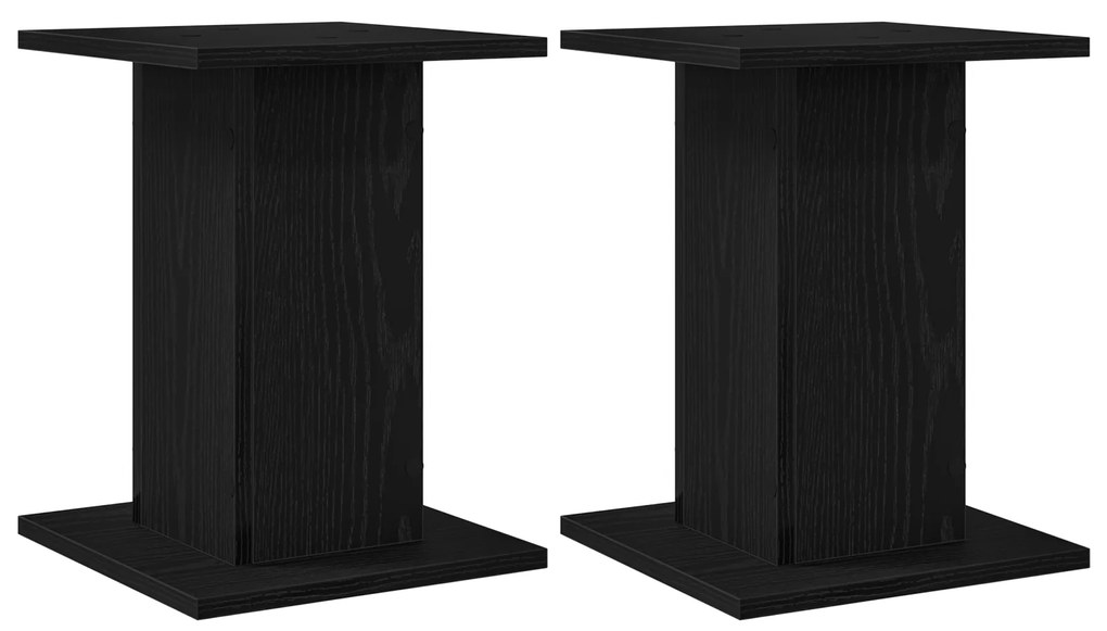 Suporte para Plantas vidaXL 2 pcs Preto Carvalho 30x30x40 cm Madeira d