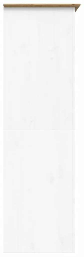 Roupeiro BODO 101x52x176,5 cm pinho maciço branco e castanho