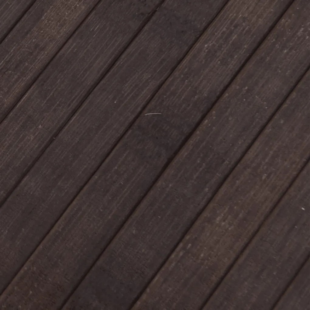 Tapete retangular 100x500 cm bambu castanho-escuro