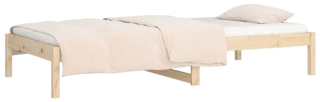 Sofá-cama sem colchão 90x200 cm madeira de pinho maciça