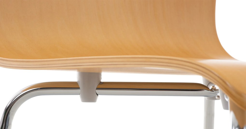 Conjunto de 4 cadeiras de cozinha e sala de jantar Pepe 43 x 87 x 47 cm Cor Natural