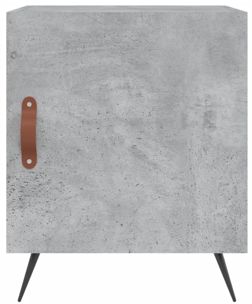 Mesa cabeceira 40x40x50cm derivados de madeira cinzento cimento