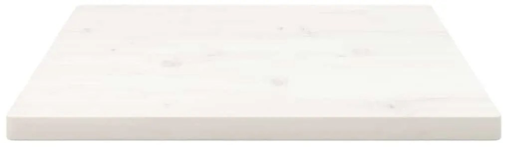 Tampo de mesa quadrado 50x50x2,5 cm pinho maciço branco
