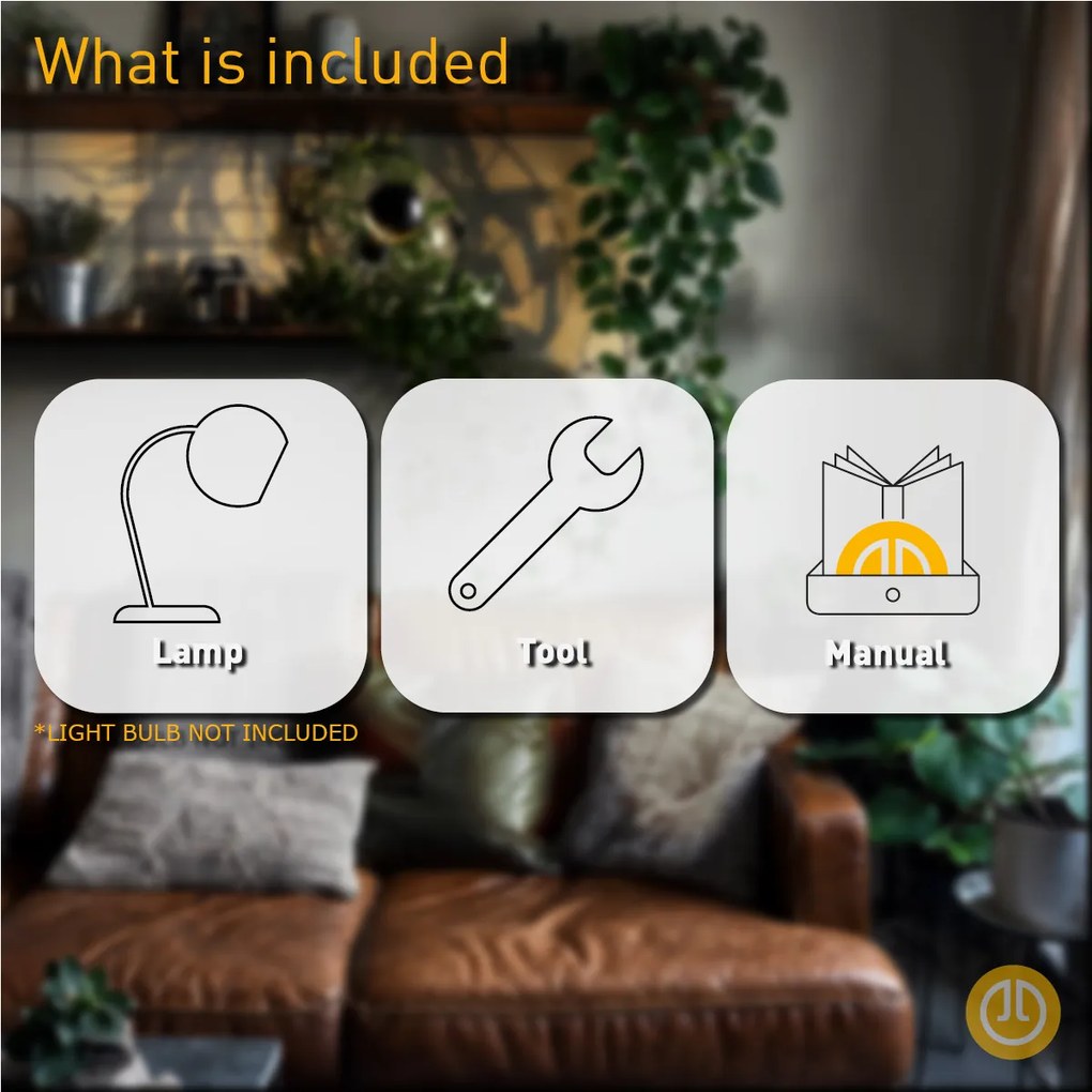 Candeeiro de mesa industrial preto ajustável - Hanze