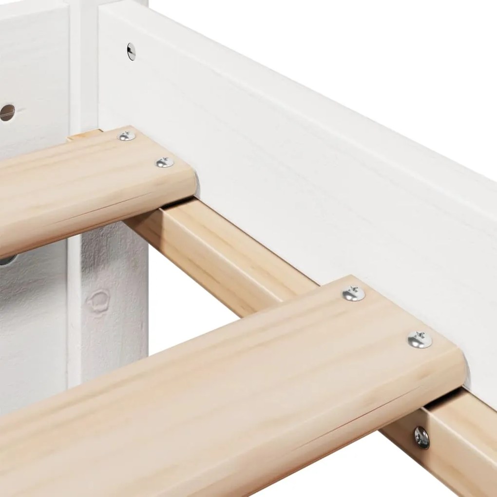 Estrutura de cama c/ cabeceira sem colchão 140x190 cm branco