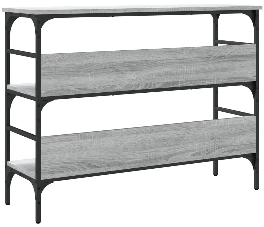 Mesa consola 100x32x75 cm derivados de madeira cinzento sonoma