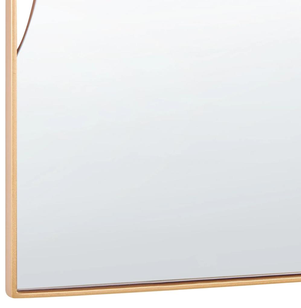 Espelho de parede em metal dourado 41 x 81 cm COLOMBIER Beliani