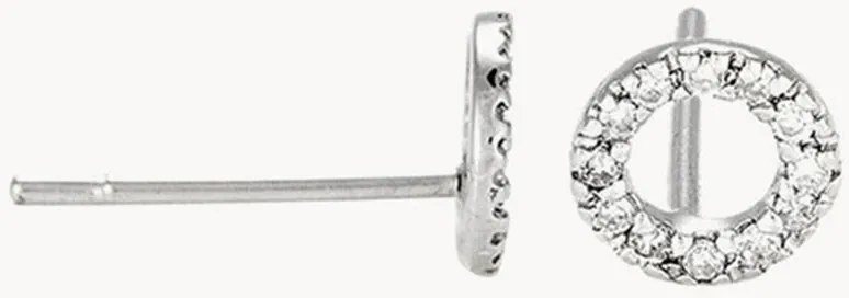 Brincos em ouro branco com diamantes Simplicité