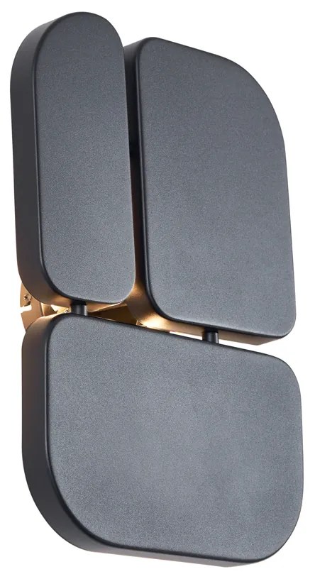 Candeeiro de Parede Design Preto 3-Luzes - Planes Design