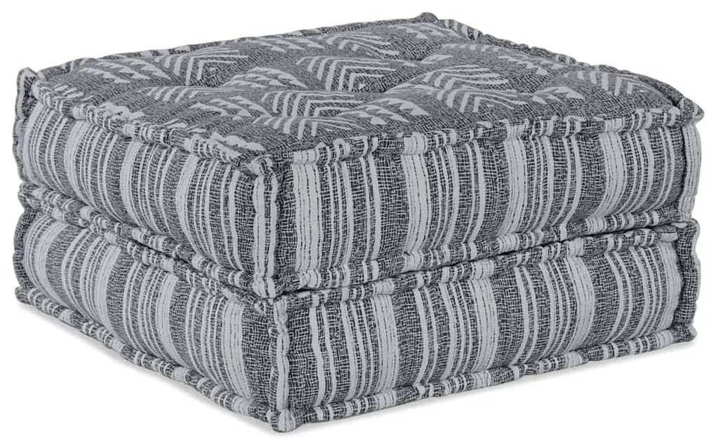Puff Modular em Cinza - 70x70x36 cm em Tecido
